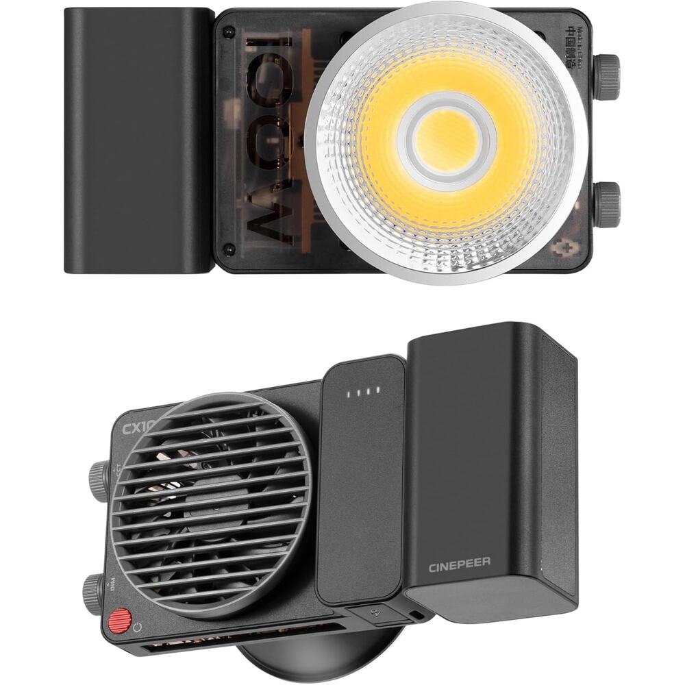 ZHIYUN CINEPEER CX100 COB LED Video Light with Battery Grip - Great Condition!